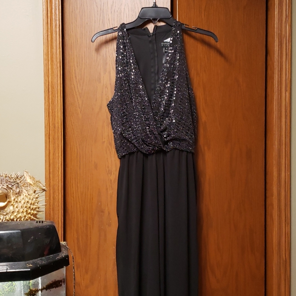 Black jumpsuit.